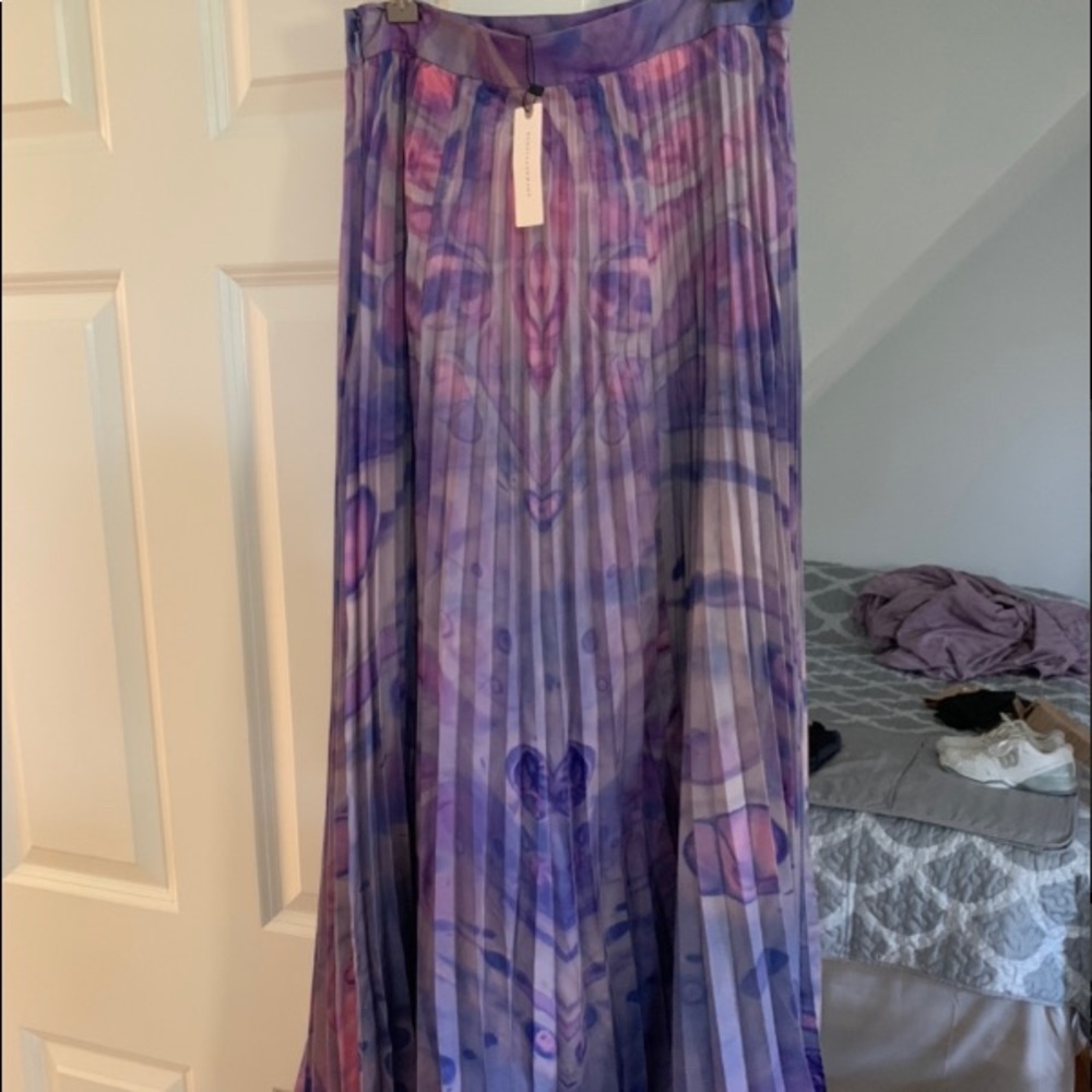 Anthropologie GORGEOUS pleated floor length skirt